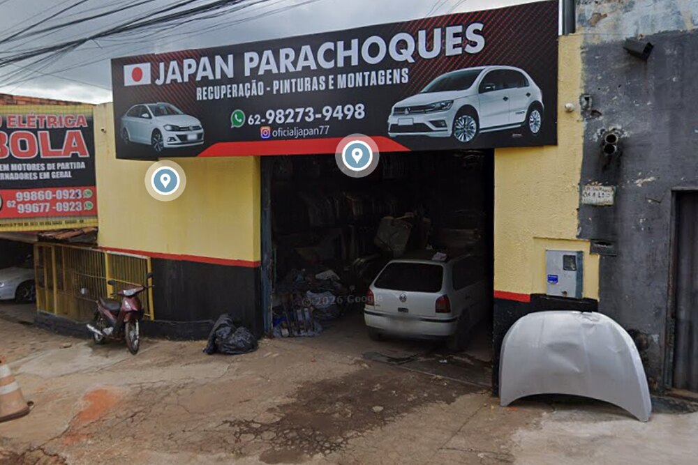 Fachada da Japan Parachoques — Chácaras da Ge, Goiânia