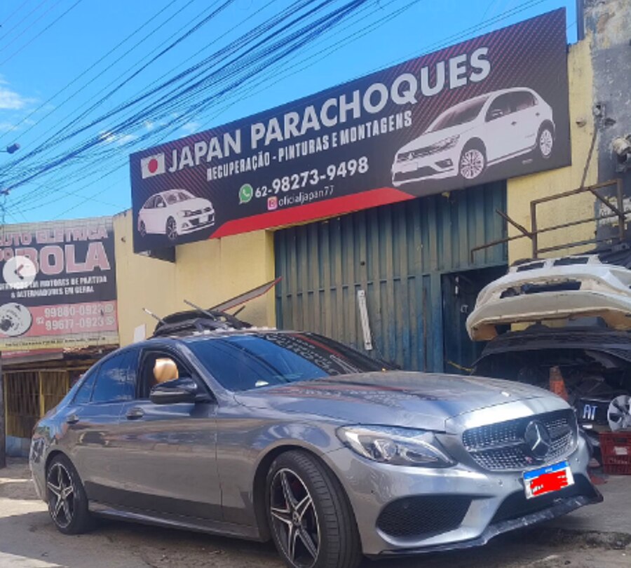 Fachada da oficina Japan Parachoques na Chácaras da Ge, Goiânia